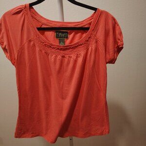 U.S. Polo Assn Junior's Top Size XL Pink Short Sleeve Cotton